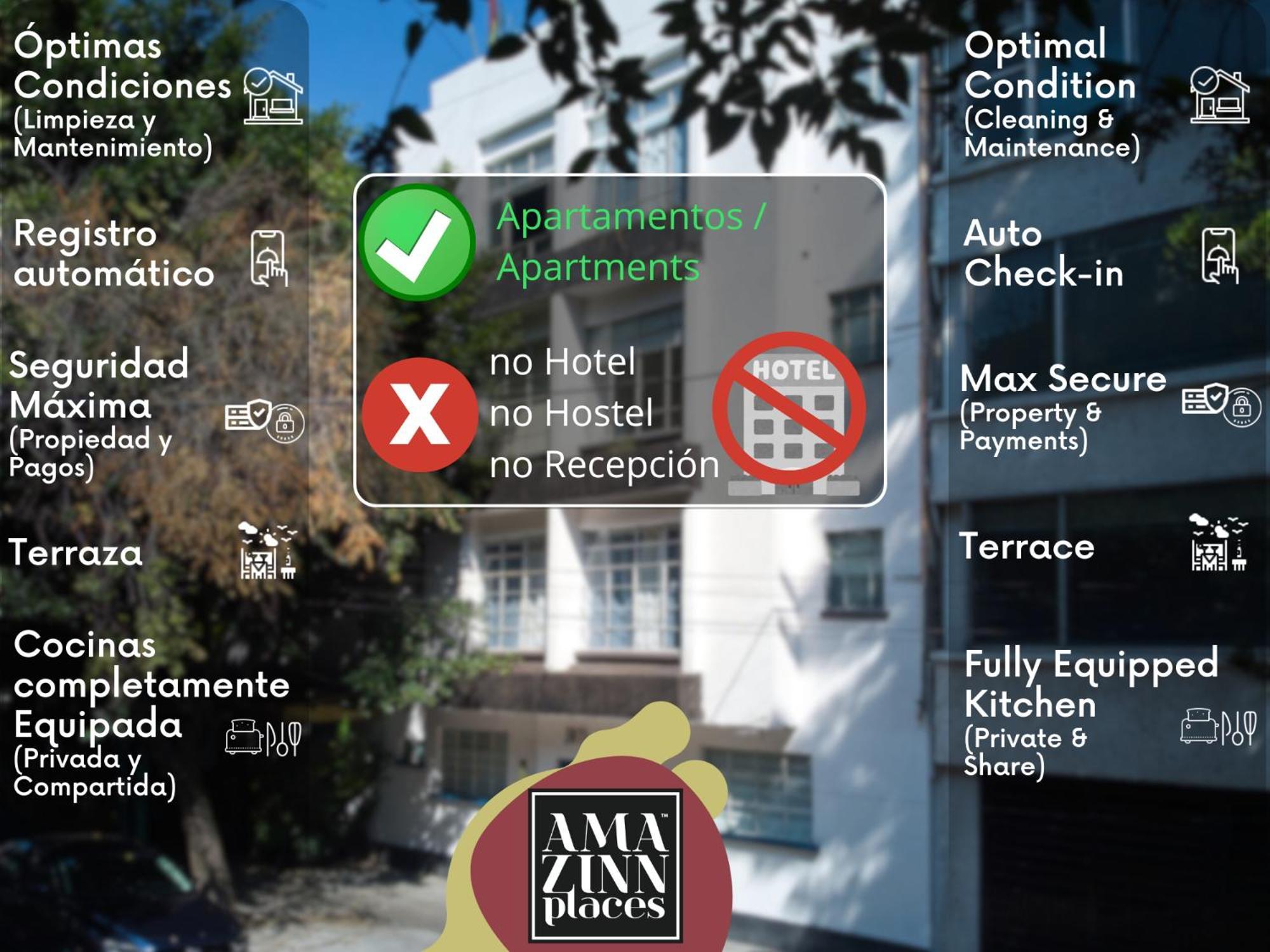 Amazinn Places La Condesa Roma Мехико Экстерьер фото